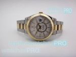 Replica Rolex Sky Dweller White Dial 2-Tone Strap Watch Working Dual Time Zone